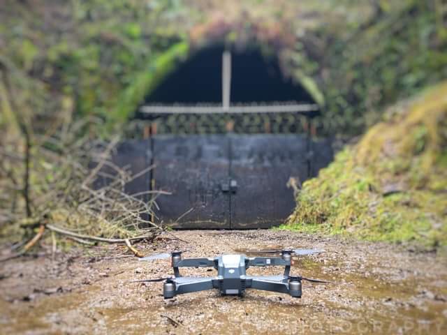 Drone on Ground Outside Queensbury Tunnel