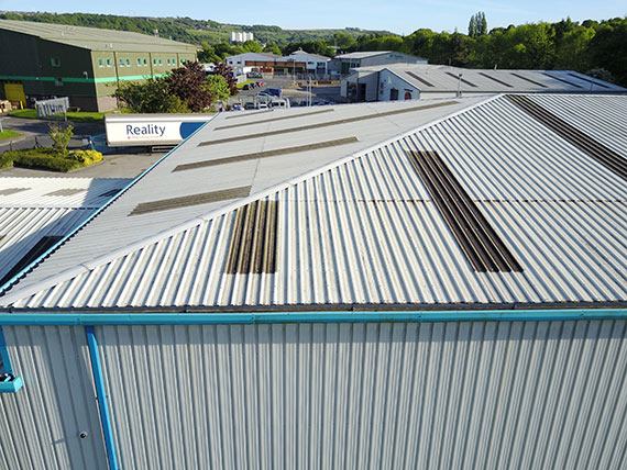 Close up of Gutter & Roof Top