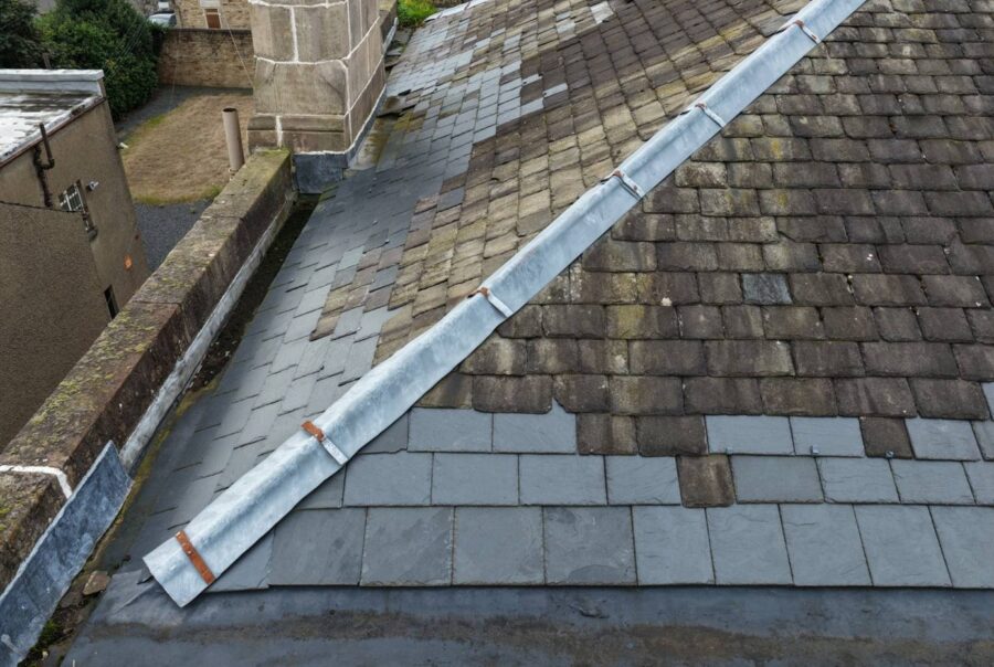 Scotland medical practice — Main roof inspection overview at an NHS medical centre in Scotland